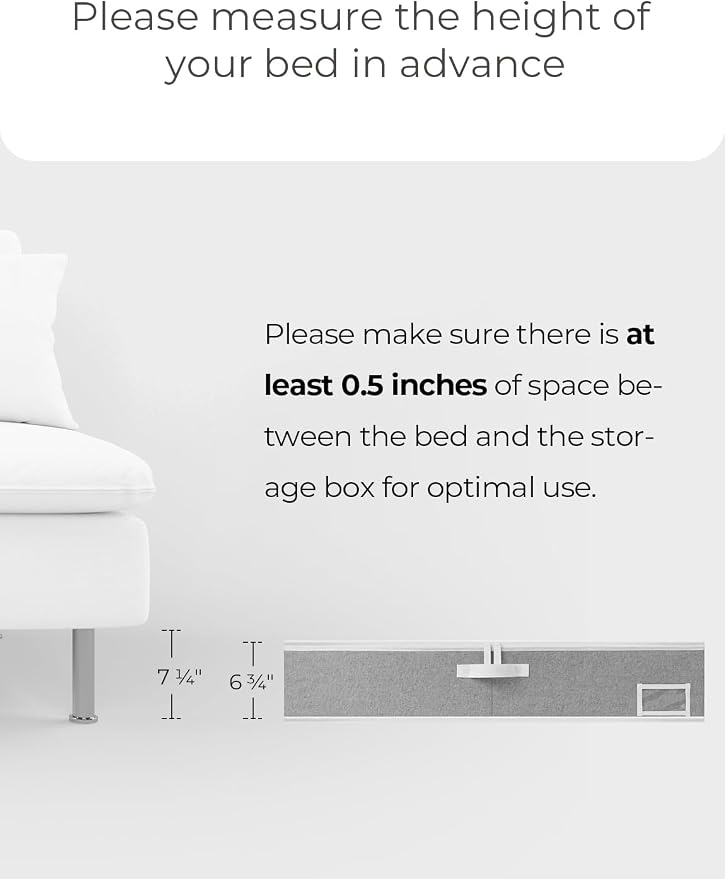 StorageWorks 7 Inch Low Profile Under Bed Storage Containers - Image 4