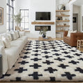Soft Shag Rug 9x12 Living Room High Pile Non-Slip Fluffy Carpet | Machine by PureCozy