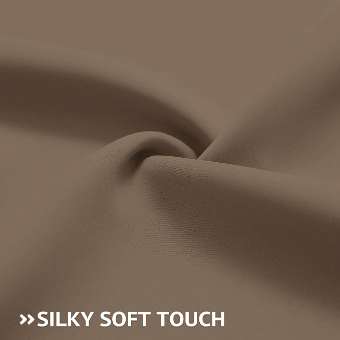 COSVIYA Grommet Room Darkening Khaki Curtains 84 inch Long - Image 7