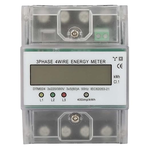 ANKROYU 220/380V 5-80A Power Meter, Energy Consumption Digital Electric Power Meter, Digital Power Meter, Energy Meter for Power Metering Systems