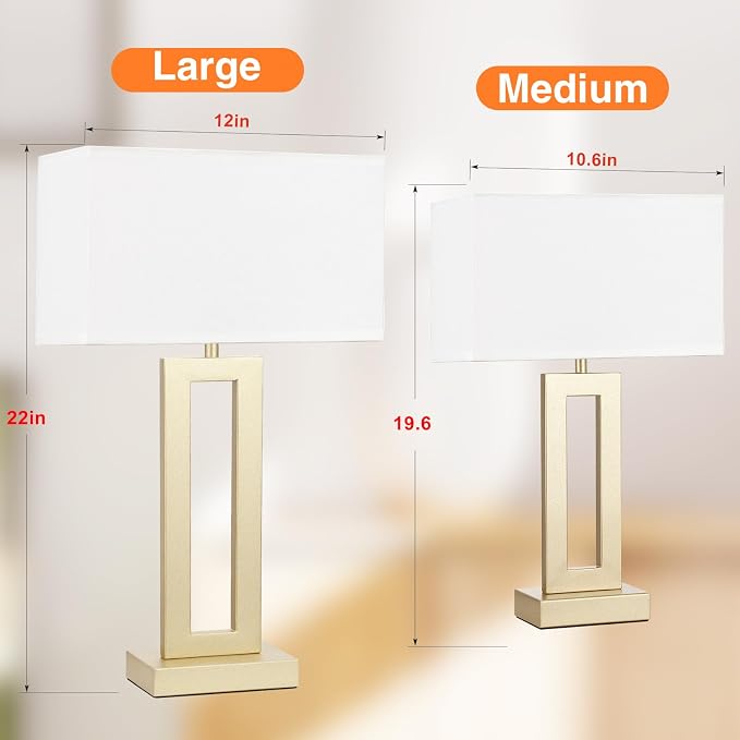 22" Tall Touch Lamps for Nightstand - Image 2