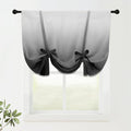 COSVIYA 100% Blackout Ombre Black Adjustable Tie Up Curtains by COSVIYA