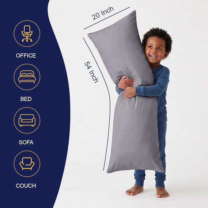 DOWNCOOL Large Body Pillow Insert- Breathable Full Body Pillow - Image 2