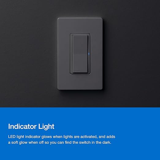Lutron Claro Smart Switch 3-Way Kit for Caseta Smart Lighting, Includes Wall Plate, Pico Paddle Remote, and Bracket, Neutral Required, DVRF-PKG1S-WH