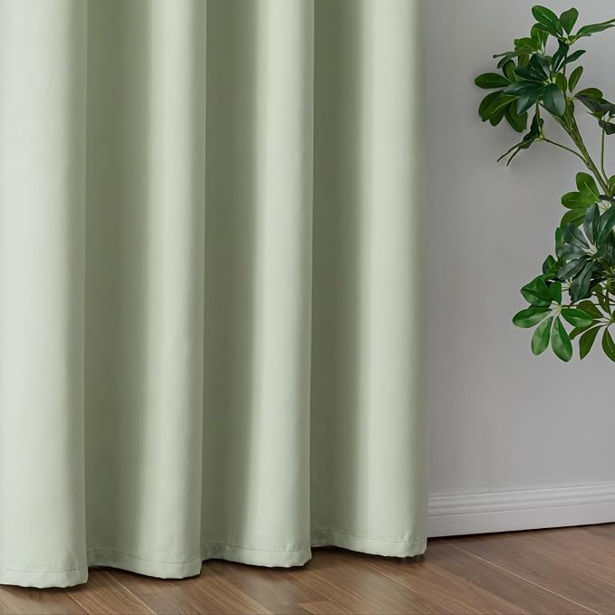 IGEMAEVE Blackout Curtains for Bedroom Grommets Sage Green 52" W x 108" L | - Image 5