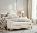 66.34" Upholstered End of Bed Bench by Unknown