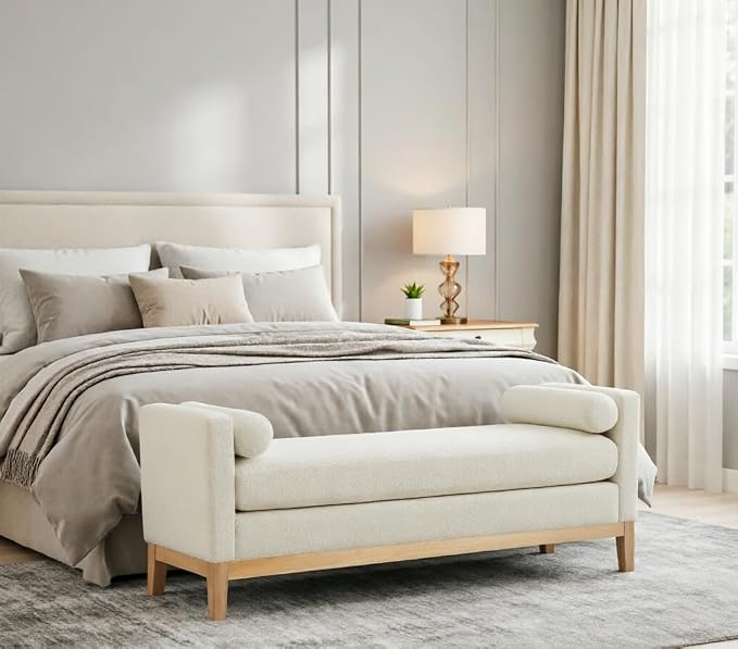 66.34" Upholstered End of Bed Bench by Unknown