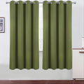 Blackout Curtains 66 x 72 Inch Long Olive Green Curtains Set of 2 Panels Room by Lemomo