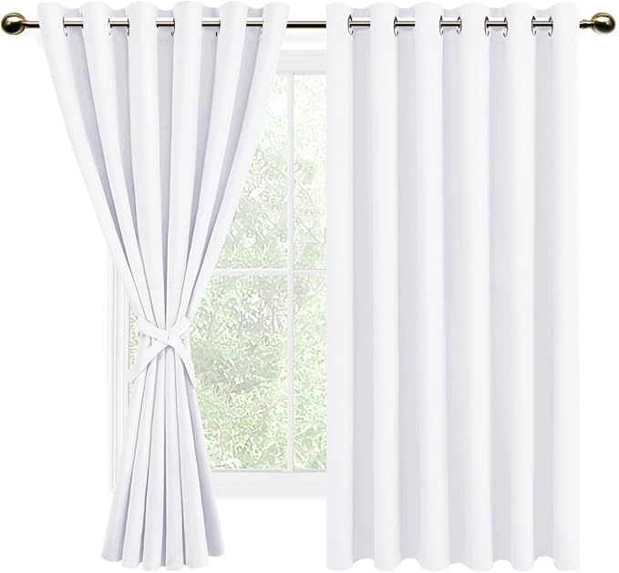 DWCN White Room Darkening Curtains 63 inch Long - Image 8