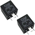 irhapsody 3-pin LED Flasher Relays CF13, Fixed 12V Electronic Blinker Relay, Pack of 2