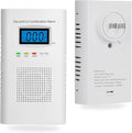 Combination Gas & Carbon Monoxide Detectors - Plug in Carbon Monoxide Alarm & Natural Gas Detector for Home, 2-in-1 Co Detector & Combustible Gas Detector with Digital Display, Easy to Install