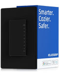 ELEGRP Single Pole Smart Dimmer Light Switch DPR10, 2.4GHz Wi-Fi Dimmer Switch Compatible with Alexa and Google Assistant, Needs Neutral Wire, No Hub Required, UL and FCC Listed, Black, 1 Pack