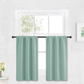 RYB HOME Cafe Blackout Curtains 30 inch Length, Short Window Curtain Tiers | by RYBHOME