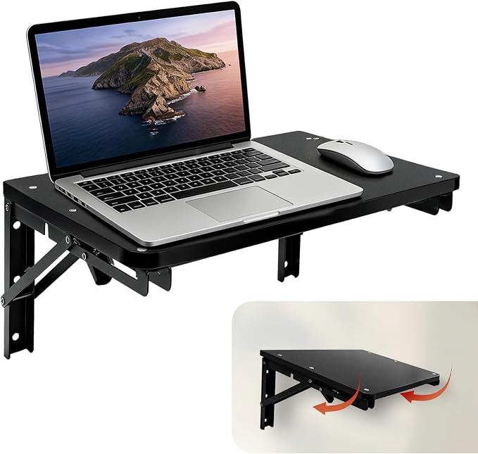 Folding Shelf Wall Mounted, 16.5inches Floating Desk by GHWMYD