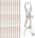 Donruby 30Pcs Silicone Cable Ties, Reusable Cord Organizer Straps, Khaki | by Donruby
