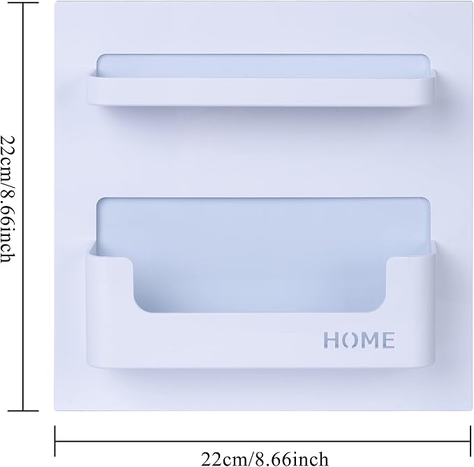 Bedside Shelf with Strong Sticky Gel, Wall Mount Organizer Holder - Image 2