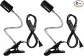 Clip Desk Lamp Socket 2 Pack Flexible Gooseneck Lamp Stand Clip-On by FEYAIM