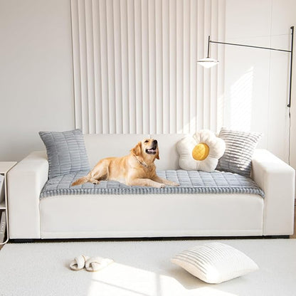 Non Slip Fuzzy Pet Couch Covers for Sofa, Washable Couch Cushion Covers for Large Dogs