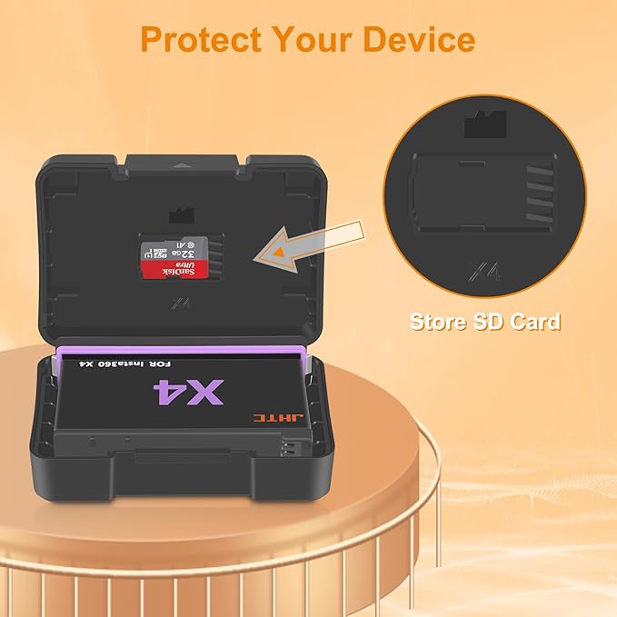 JHTC 360 X4 Battery Compatible with X4, 2 Pack 2500mAh Replaceme X4 Batteries with Battery Storage Case