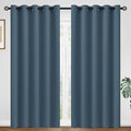 COSVIYA Grommet Room Darkening Stone Blue Curtains 84 inch Long by COSVIYA