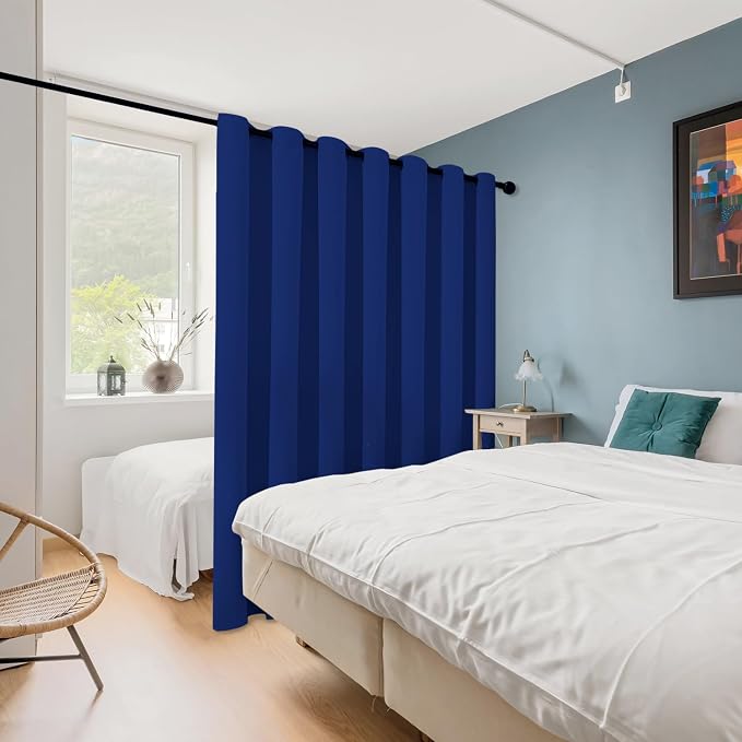 ChrisDowa Room Divider Curtain 84 Inches Long Sliding Door Curtain, 1 Panel | - Image 2