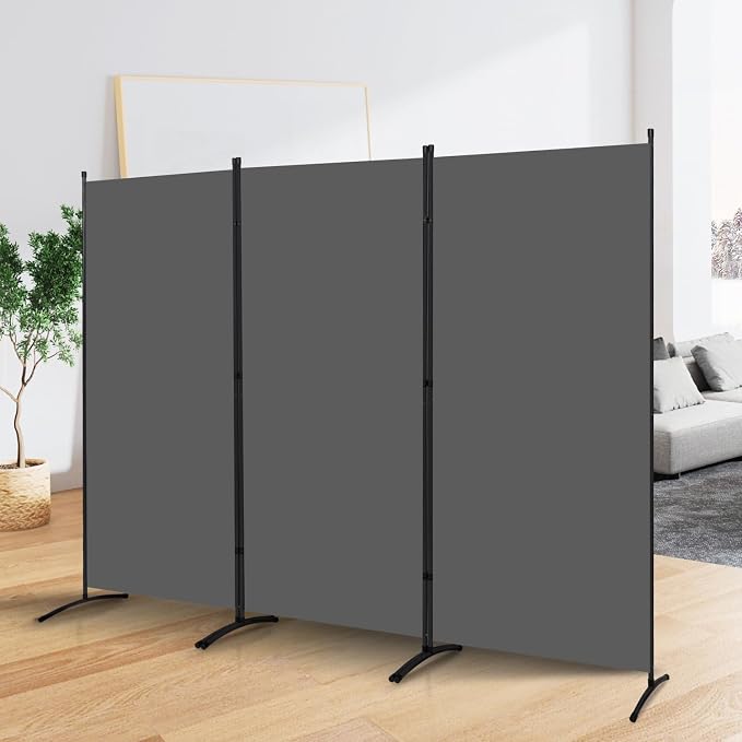 3 Panel Folding Room Divider, Sturdy Frame Freestanding Wall Divider | by YASRKML