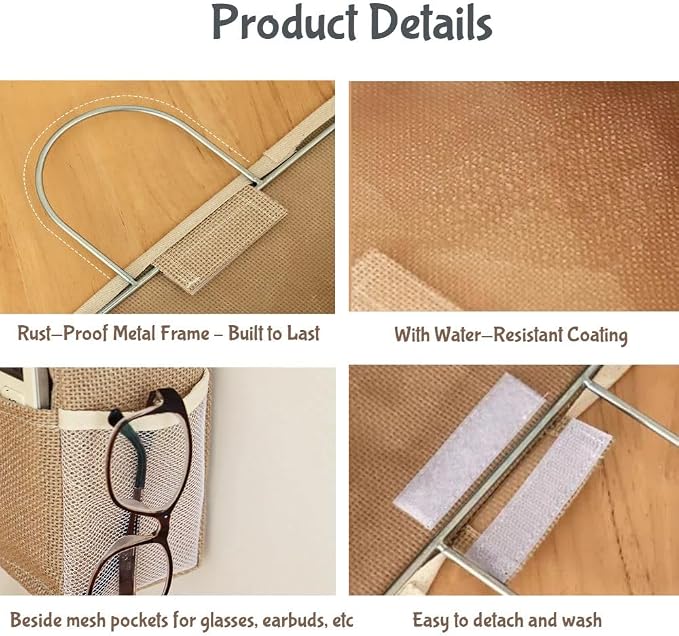 Dorm Storage Bedside Caddy Dorm Room Essentials Linen Hanging Storage Organizer - Image 6