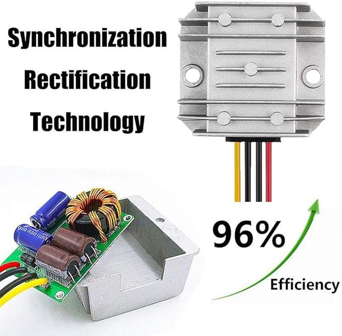 LEDMO 48V Step Down to DC 12V 20A 240W DC/DC Converter Regulator Reducer for Golf Cart Scooters Bicycles Club Car