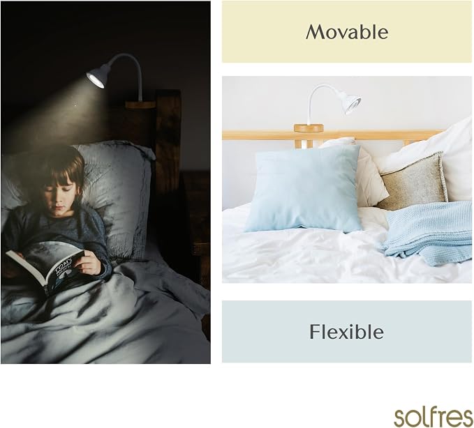 Patented Innovative Design Headboard Reading Light. No Drilling Golden Book - Image 2