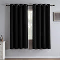 IGEMAEVE Blackout Curtains & Drapes Black 70" W x 72" L Grommets | Bedroom | by IGEMAEVE