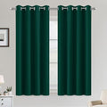 COSVIYA Grommet Room Darkening Dark Green Curtains 54 inch Long by COSVIYA