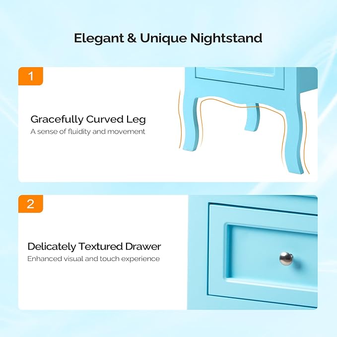 Bonnlo Nightstand Set of 2, Nightstands - Image 5