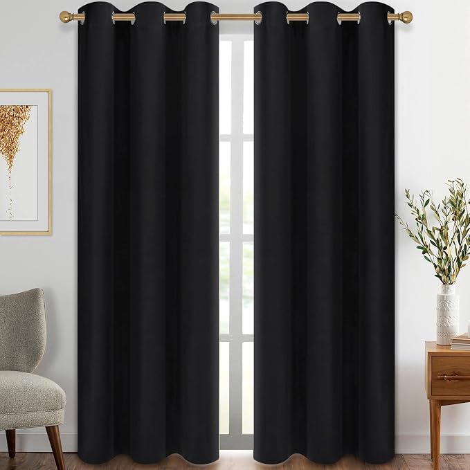 Diraysid Black Grommet Blackout Curtains by Diraysid%2C+refresh+your+life