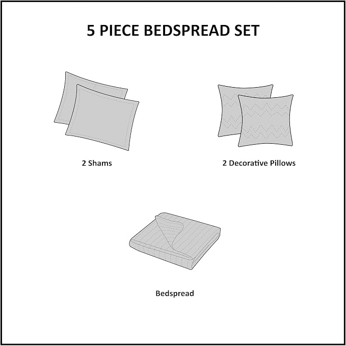 Madison Park Queen Quilt Bedding Set, Reversible Quilted Bedspread Set - Image 6