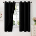 YoungsTex Black 100% Blackout Curtains 63 Inches Long by YoungsTex