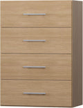 4 Drawer Short Tower Closet Unit, Modular Closet System, Wood Closet System Organizer with Storage for Walk In Closets, Clothing Rack Closet for Hanging Clothes, Bedroom, Wood, 19.5"W