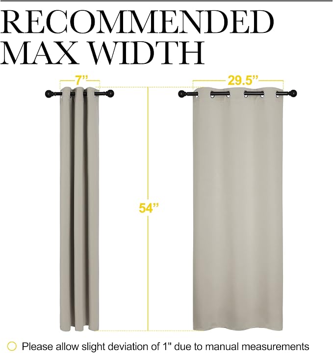 NICETOWN Room Darkening Draperies Window Curtain Panels, Thermal Insulated - Image 7