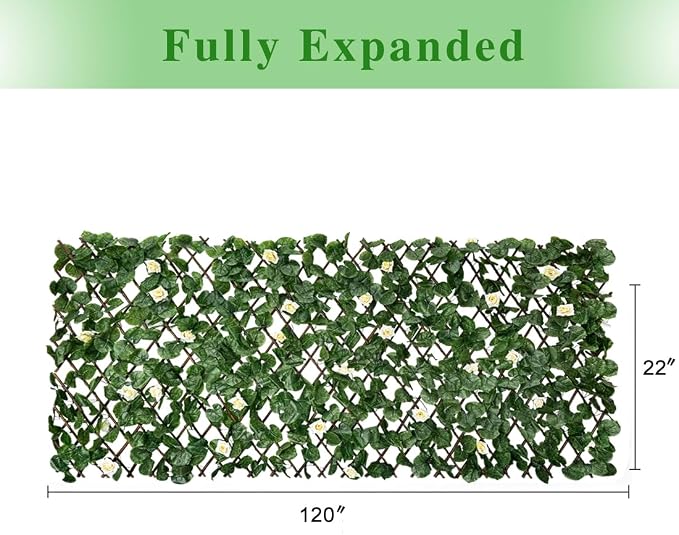 Expandable Faux Ivy Fence Privacy Screen - Image 5