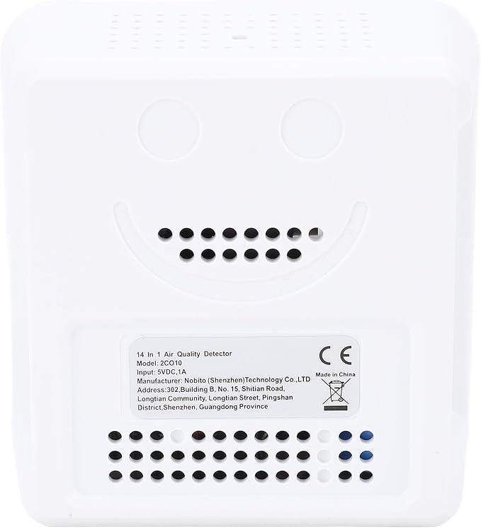 MAVIS LAVEN Smart Air Quality Detector, Portable 14 in 1 Indoor Monitor with Sensors for PM2.5 VOCs Temperature Humidity for Home Office Travel