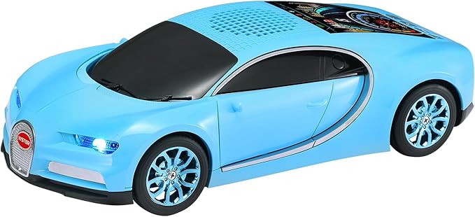 WSTER Luxury Sports Car Model Bluetooth Speaker with HD Sound, TWS Stereo Pairing, Display Screen, Built-in Microphone, Unique Bluetooth Car Speaker for Home, Party, Outdoor & Beach (Blue)
