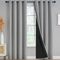 Yakamok Light Grey Blackout Curtains 96 inches Long by Yakamok