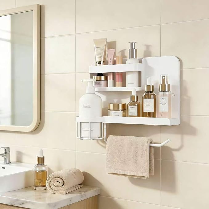 Bedside Wall Organizer, Floating Bedside Shelf Wall Mount - Image 6