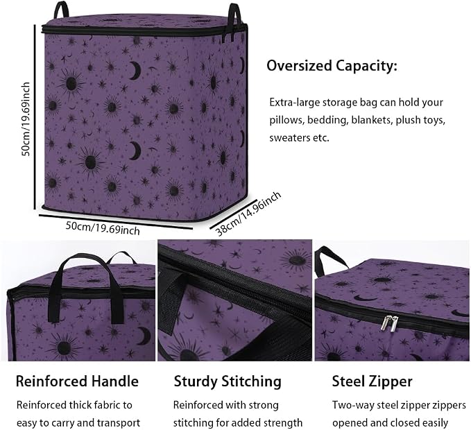 2pcs blanket storage bag for under bed, closet organizers 95L | clothing - Image 3