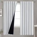 BGment Greyish White 100% Blackout Curtains 72 Inches Long by BGment