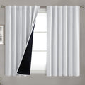 BGment Greyish White 100% Blackout Curtains 45 Inches Long by BGment