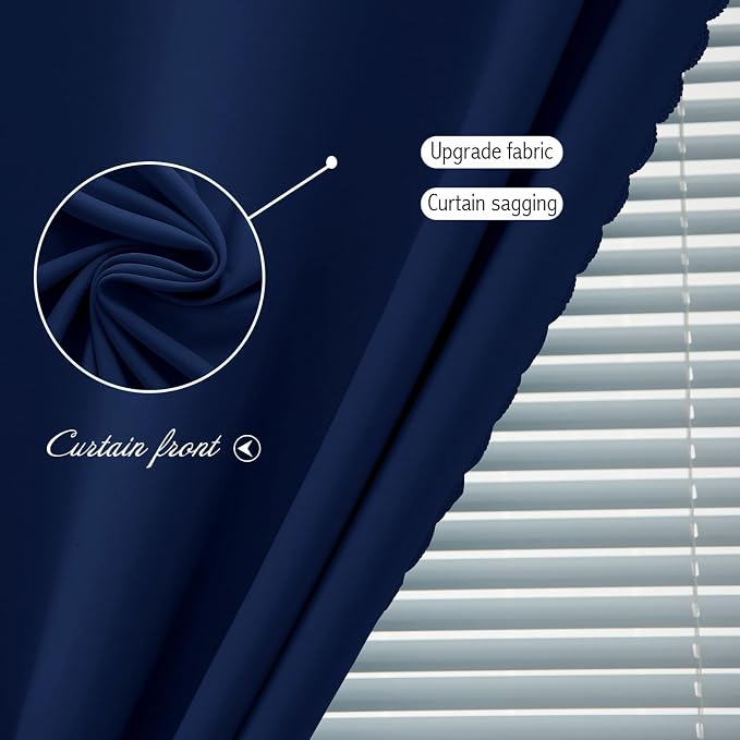Thermal Blackout Curtains with Self-Adhesive Tape, No Rod No Drill Easy Install - Image 5