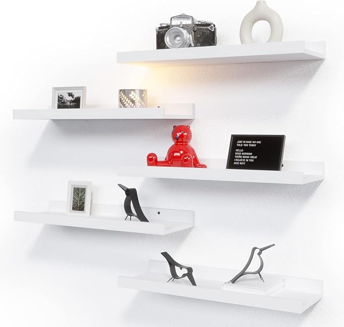 RICHER HOUSE 5-Set Floating Shelves by RicherHouse