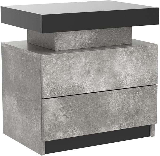 Gray Modern LED Nightstand Set of 2 - Image 5