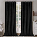 BGment Black Velvet Curtains 90 Inch by BGment