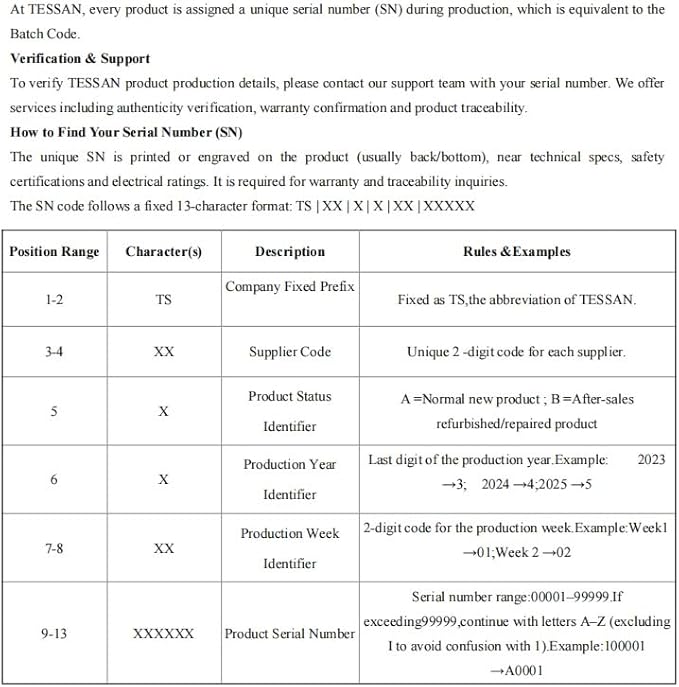 TESSAN Extension Cord 10 FT, Power Strip - Image 9